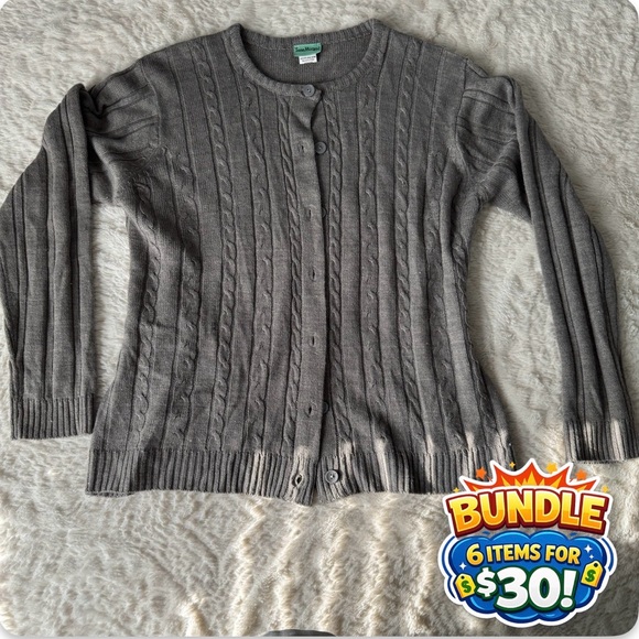 Sara Morgan Sweaters - Sara Morgan Women's Sweater Cardigan Size xl GRAY Long Sleeve 100% acrylic